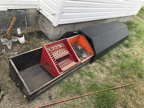 flat metal tool box|slide out toolbox for flatbed.